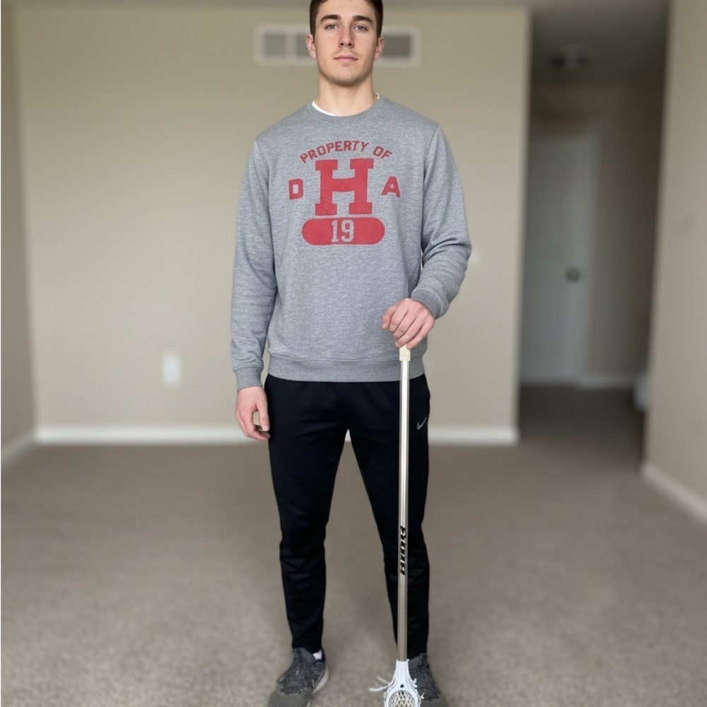 Nike Harvard Gray and Red Graphic Sweatshirt, size medium